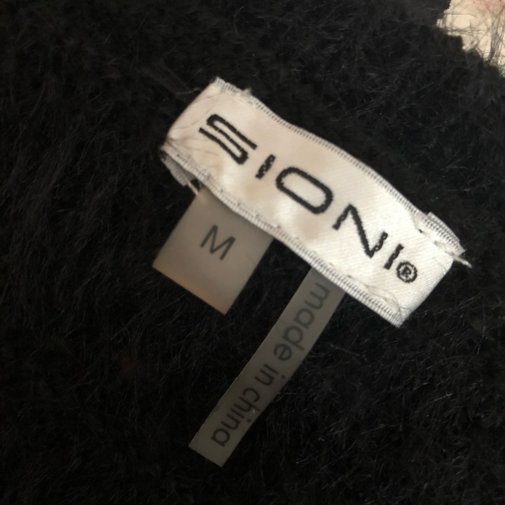 Sioni Black Sweater Cardigan with Pearl Fastener - Picture 7 of 7